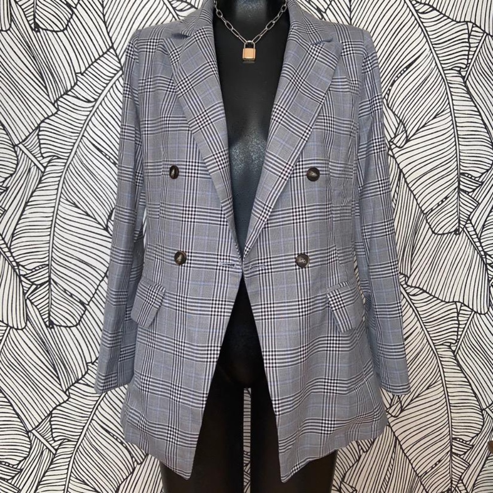Oversized Plaid Blazer